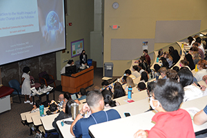 Students in an Albany Medical College lecture hall