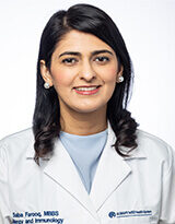 Portrait of Allergy & Immunology fellow Dr. Saba Farooq