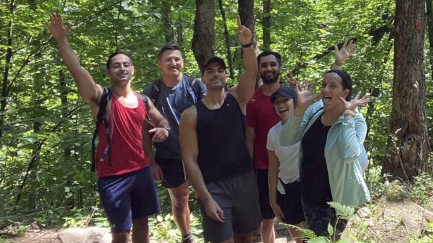 Anesthesia residents on a hike